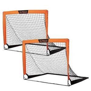 EliteGo Fold-up-Soccer Goal Set of 2 for Backyard/Park Portable